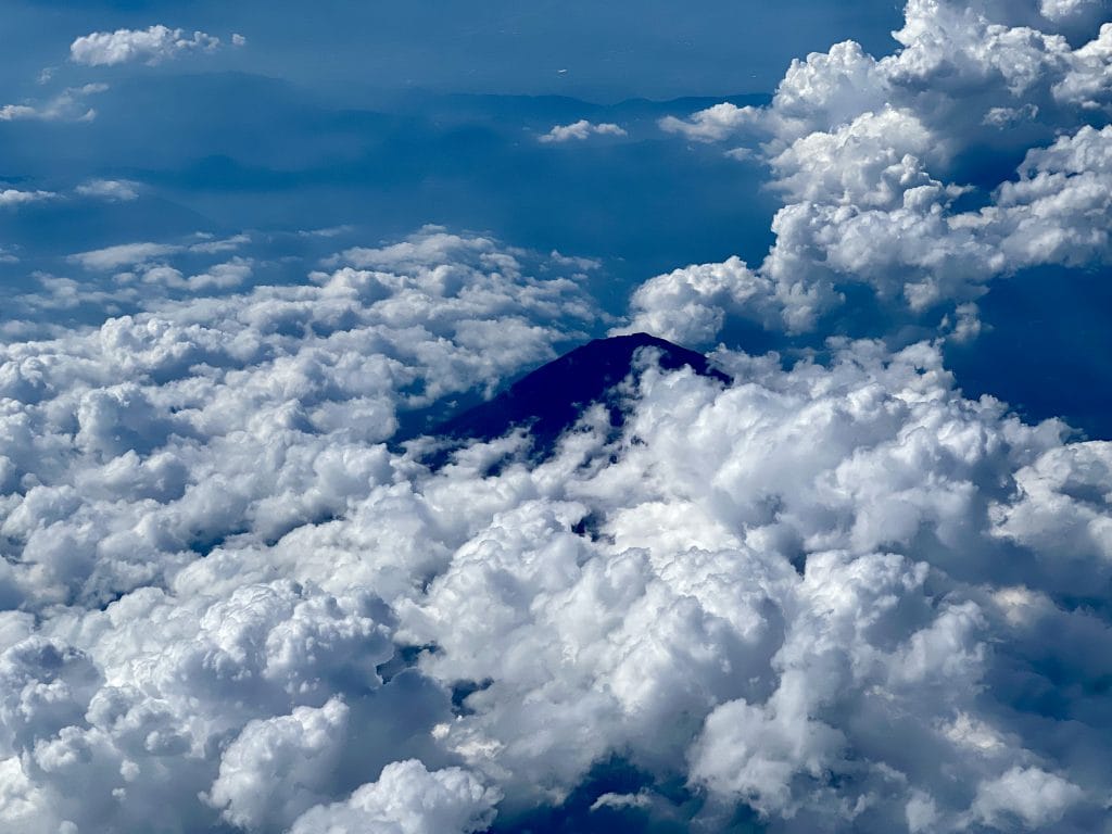 Fuji uit vliegtuig