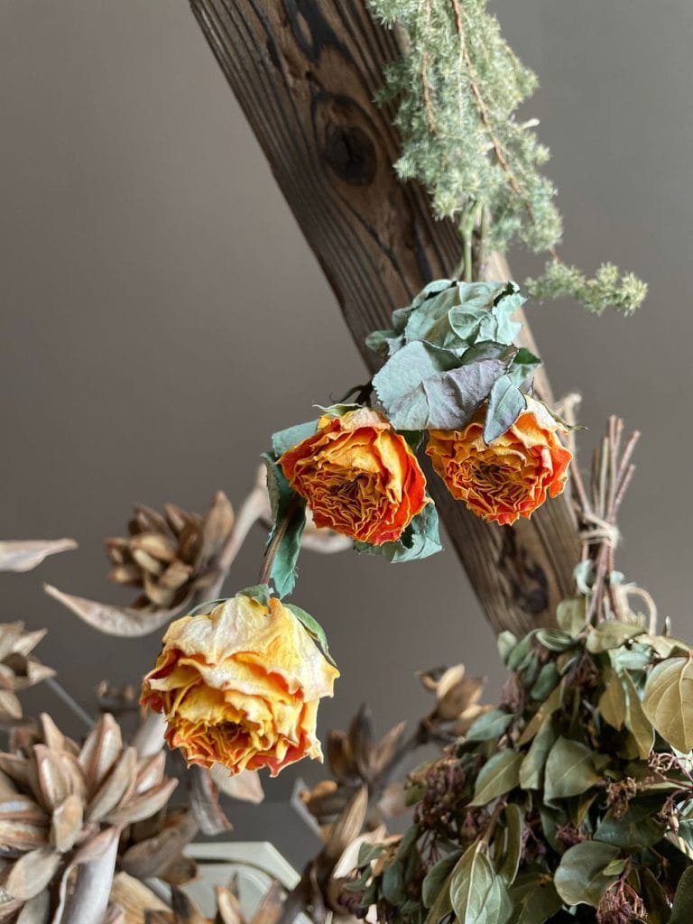 Gedroogde bloemen in Farm Tomita