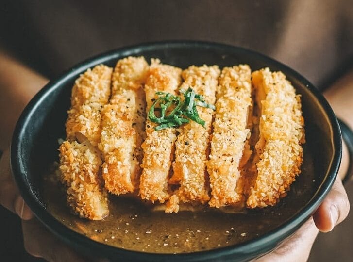 Tonkatsu krokant gepaneerde varkenshaas Japan