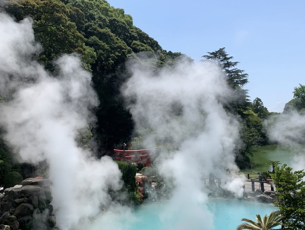 Beppu met kinderen – Kitsune Travel Umi Jigoku hete bron stoom Beppu